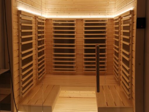 Sauna ad infrarossi con pannelli al carbonio
