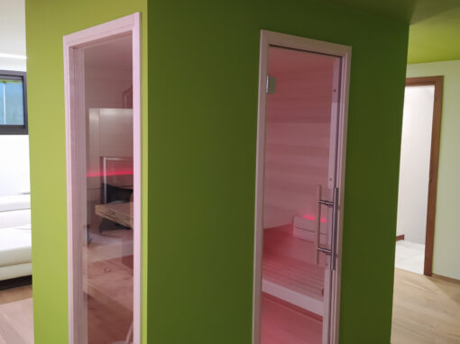 Sauna personalizzata con design fashion per casa privata
