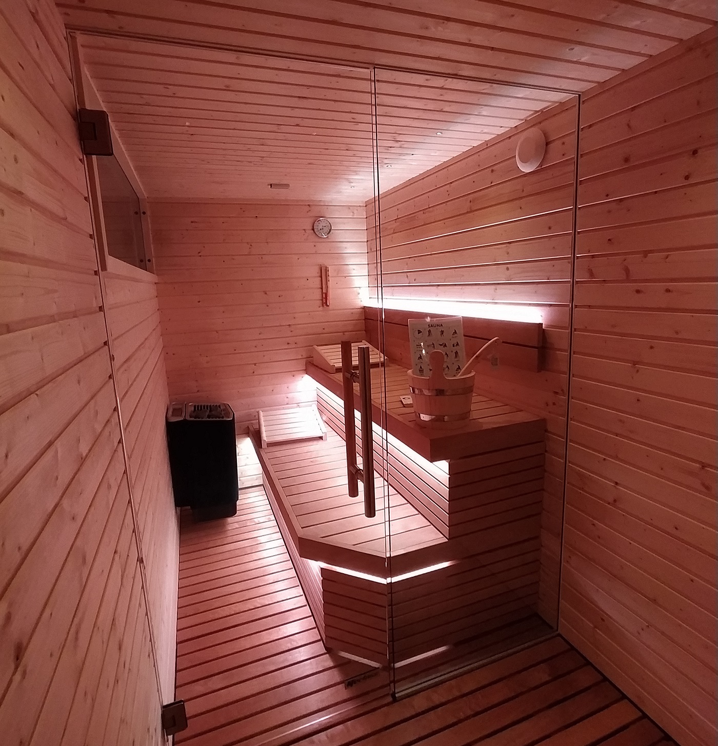 ingresso sauna da esterno sauna terrazzo