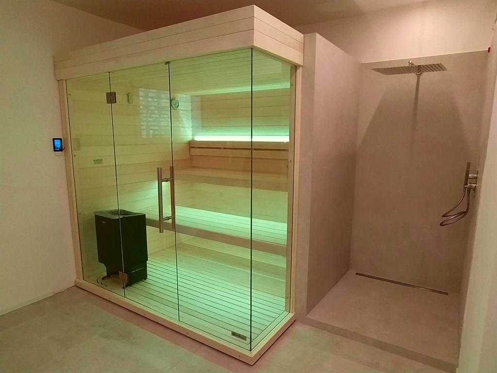sauna con doccia combinata 180x220 cm sauna betulla rossa