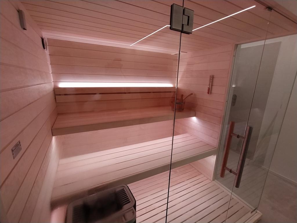 sauna con doccia combinata 180x220 cm sauna betulla rossa