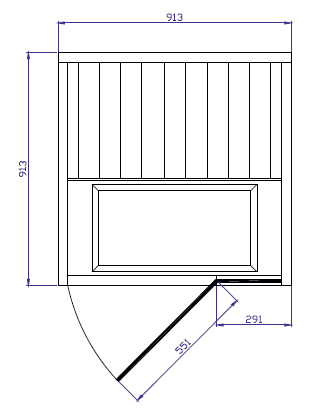 piantina sauna ad infrarossi tylo T-810