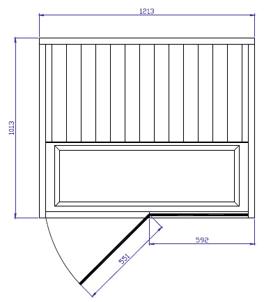 piantina sauna ad infrarossi tylo T-820
