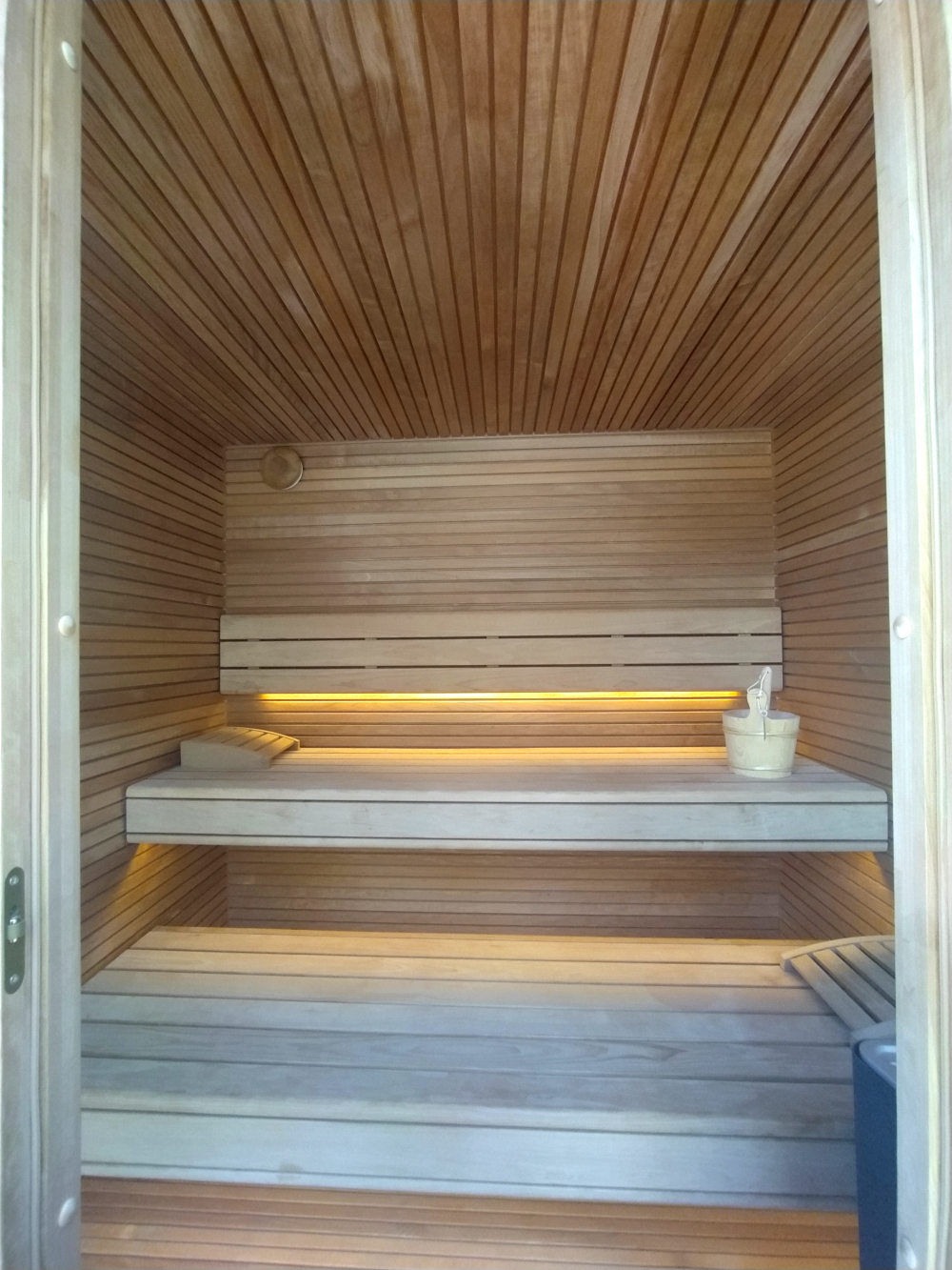 sauna da esterno per giardino