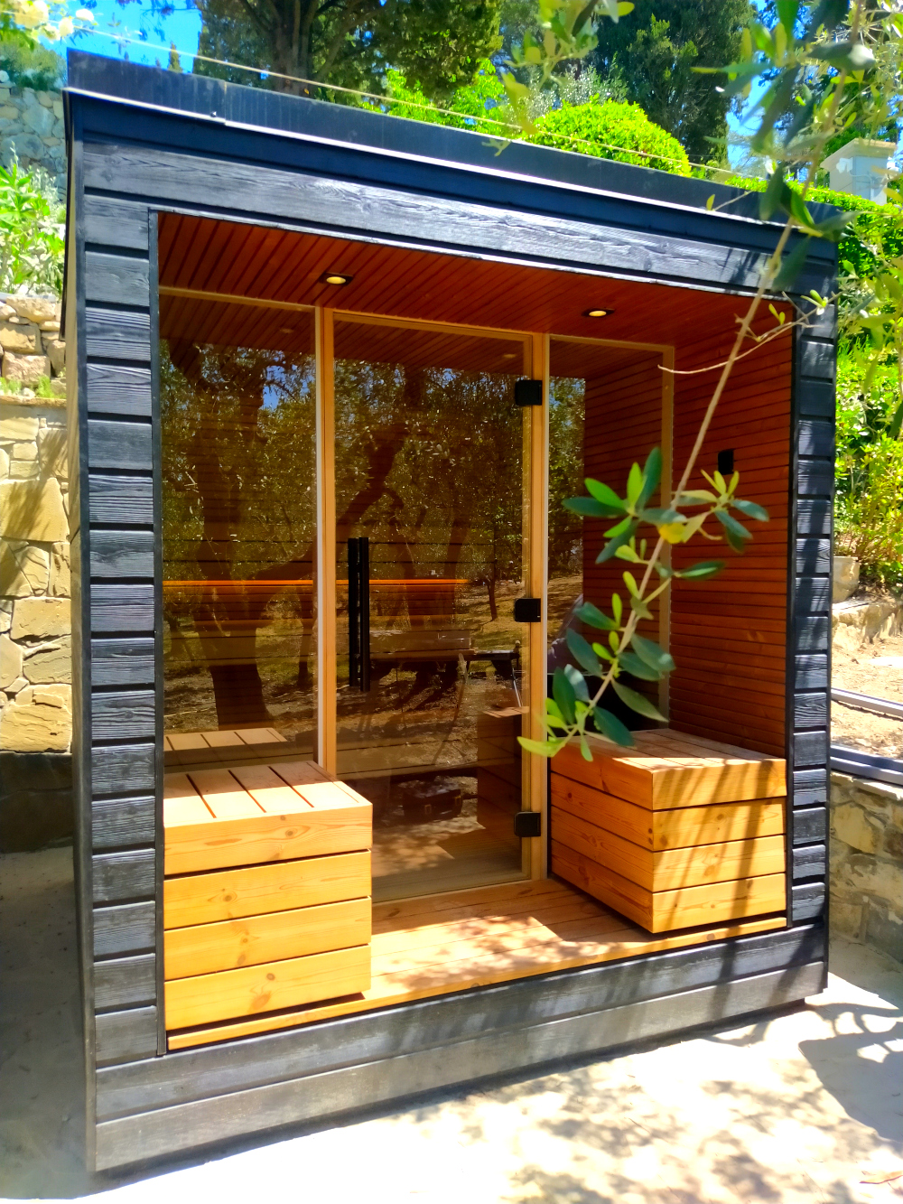 sauna nera da terrazzo sauna da esterno per giardino