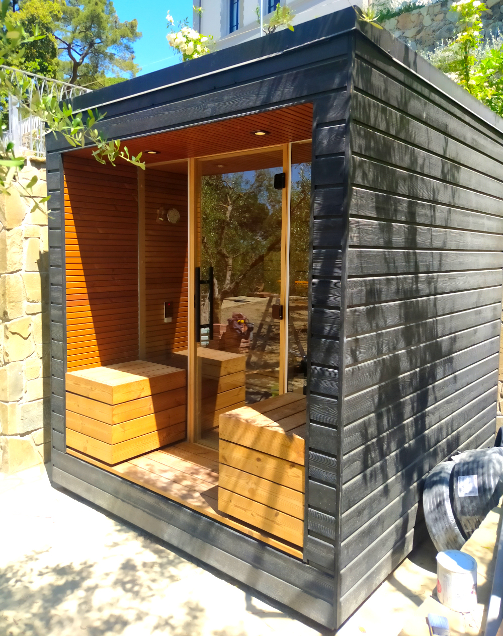 sauna per bordo piscina sauna da esterno per giardino